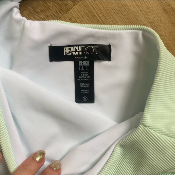 Beach Riot Mint One-Shoulder One Piece - Picture 6 of 6